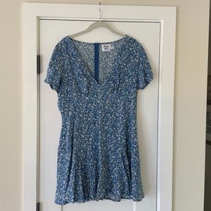 Princess Polly Blue Cap Sleeve Sundress - Size 12